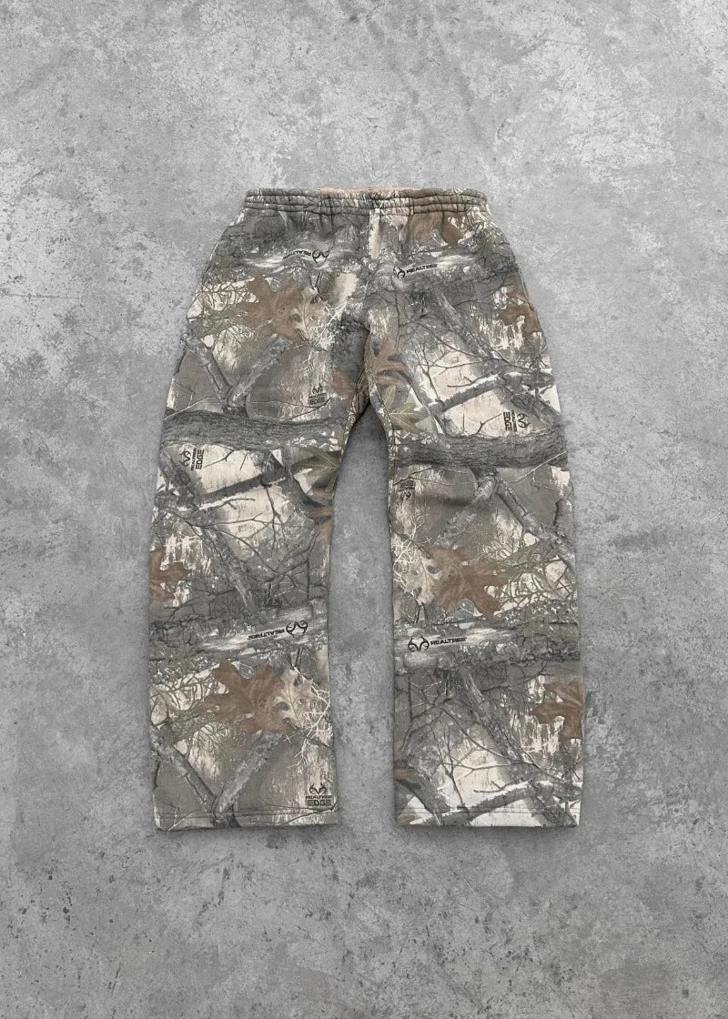 Camouflage Pattern Print Baggy Trousers
