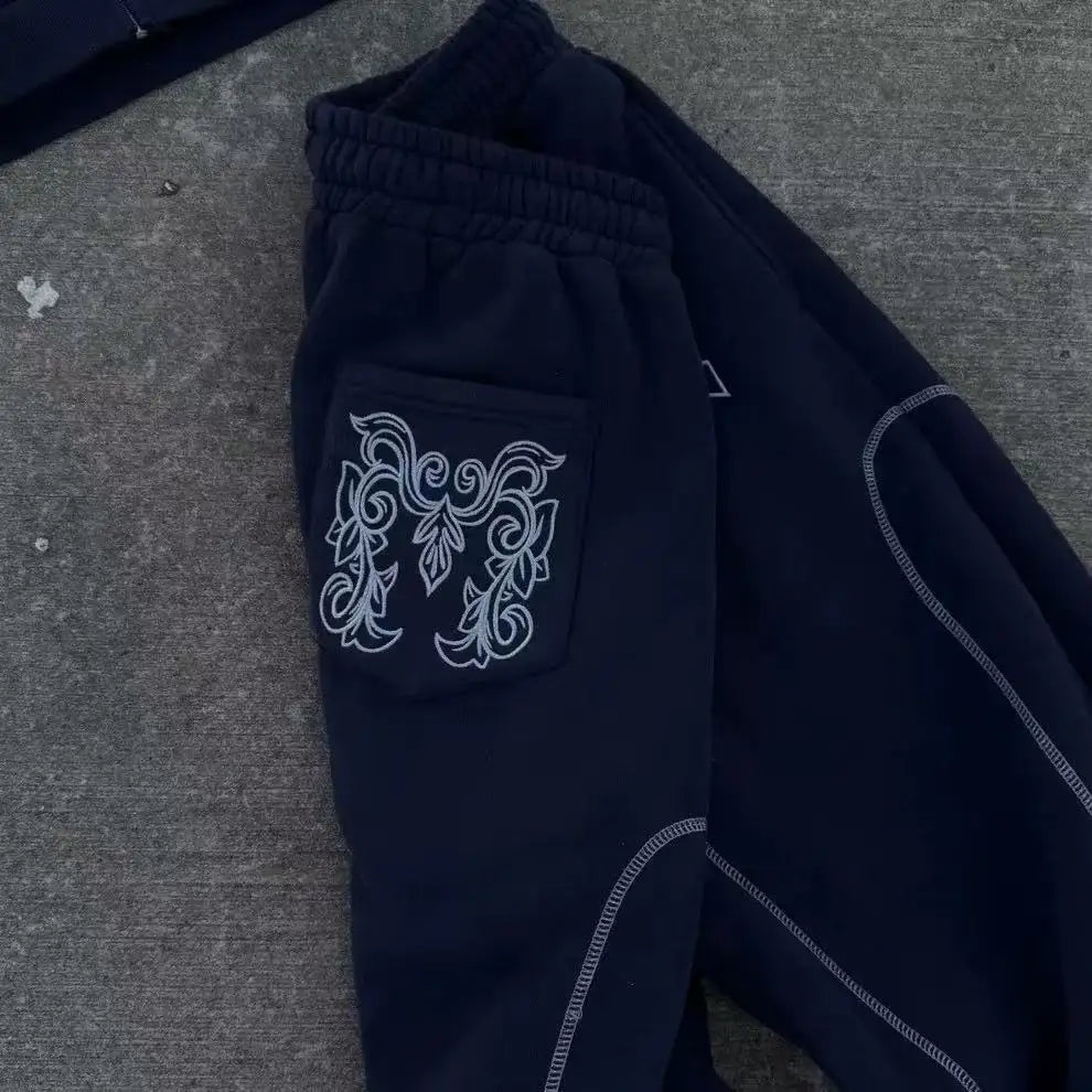 Men’s Hip Hop Abstract Hoodie Co‑ords