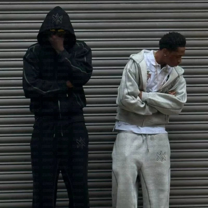 Men’s Hip Hop Abstract Hoodie Co‑ords