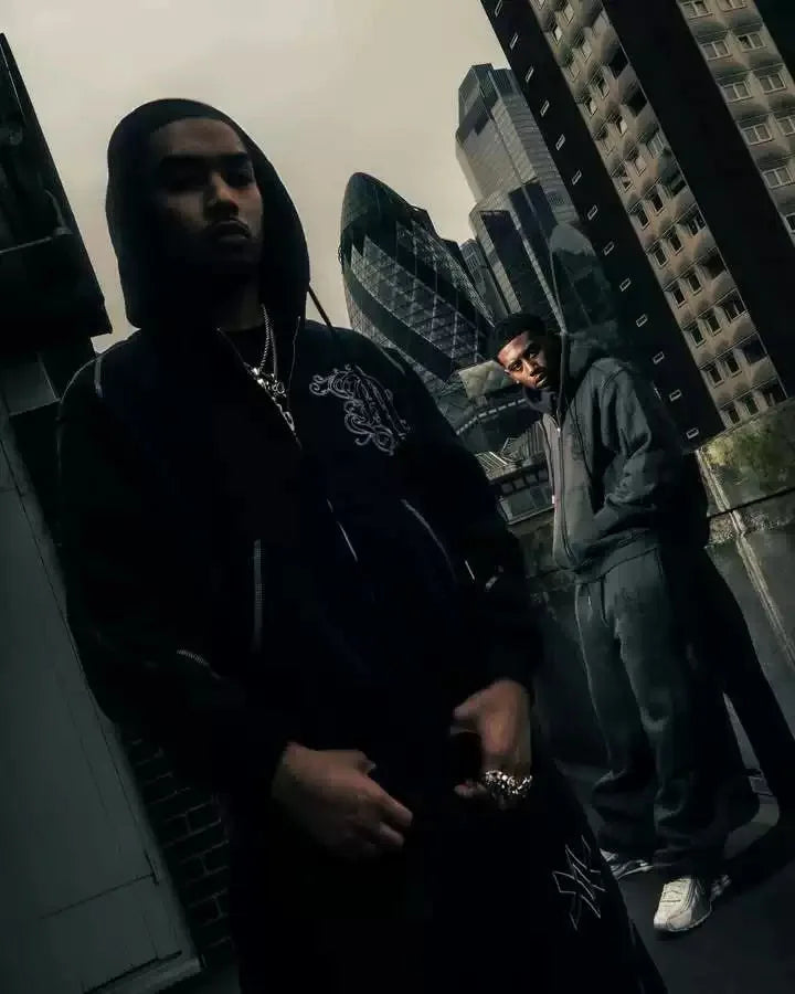 Men’s Hip Hop Abstract Hoodie Co‑ords