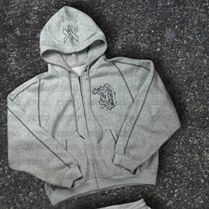 Men’s Hip Hop Abstract Hoodie Co‑ords