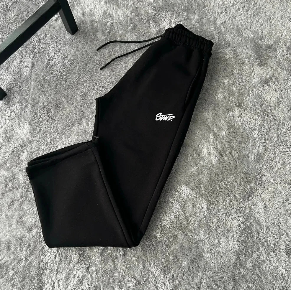 Men’s Sportswear Set – Cotton/Polyester, Geometric Print, Zipper Closure, Full Sleeve