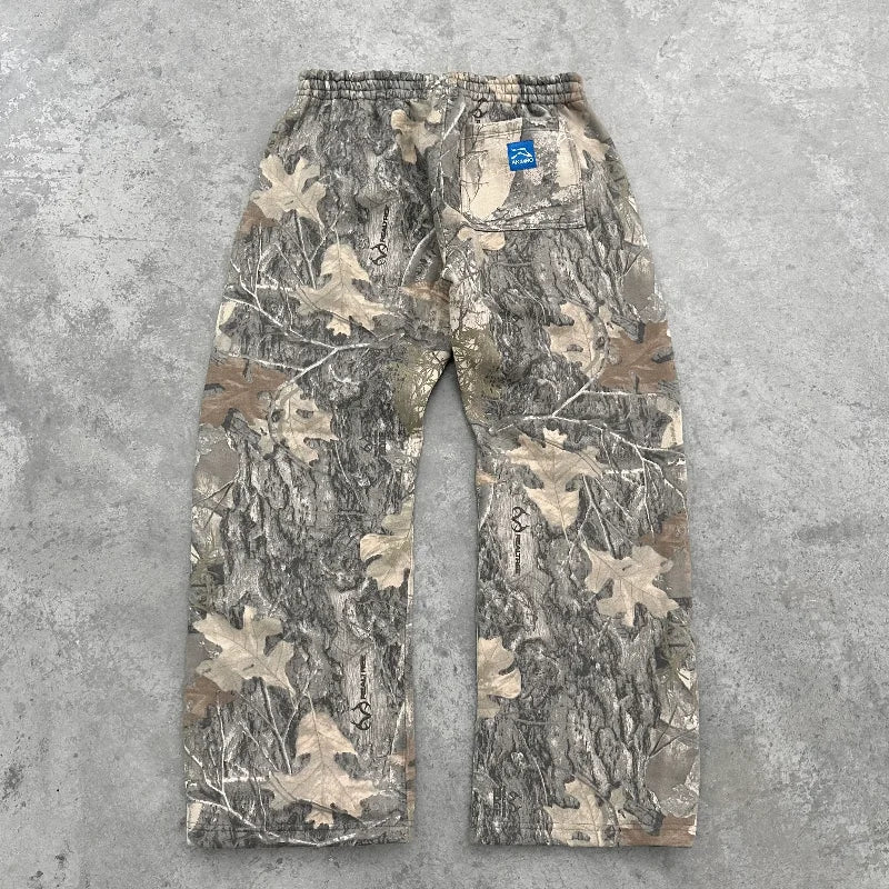 Camouflage Pattern Print Baggy Trousers