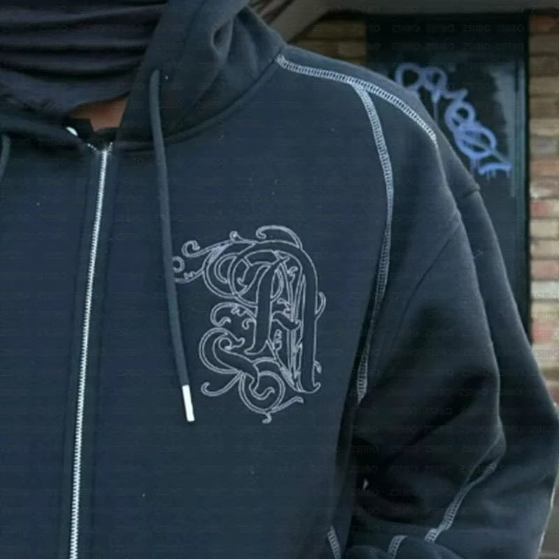 Men’s Hip Hop Abstract Hoodie Co‑ords