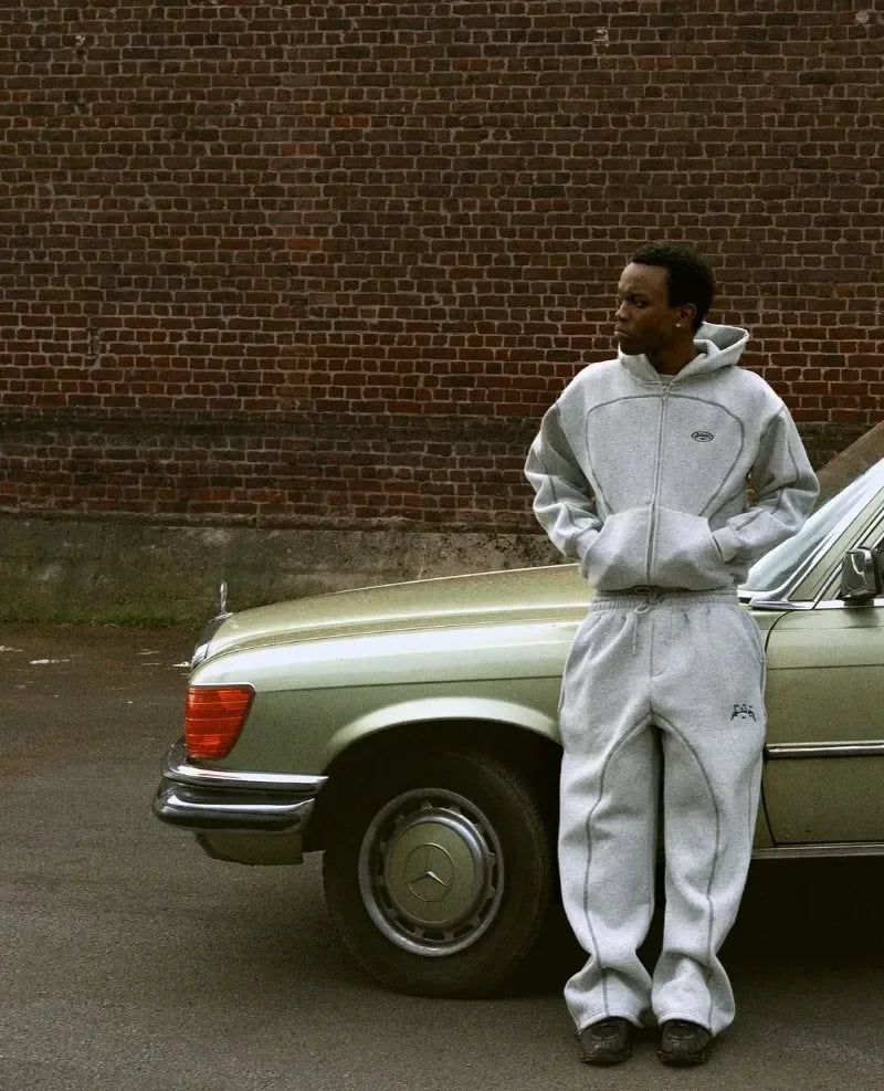 Men’s Hip Hop Hoodie & Co‑ords – Cotton/Polyester, Zipper, Full Sleeve, Print Design