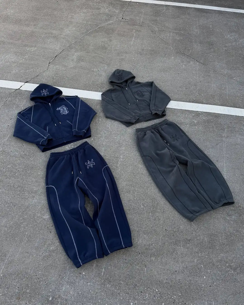 Men’s Hip Hop Abstract Hoodie Co‑ords