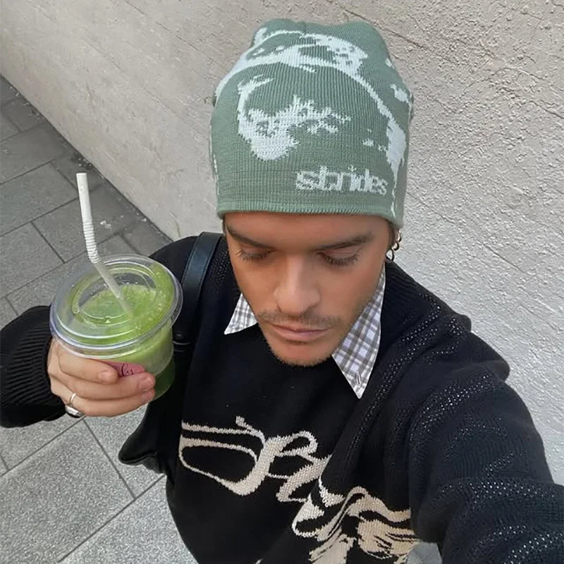 Unisex Casual Letter Knit Beanie