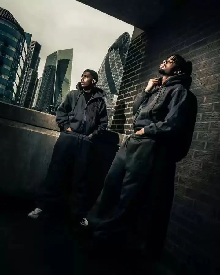 Men’s Hip Hop Abstract Hoodie Co‑ords