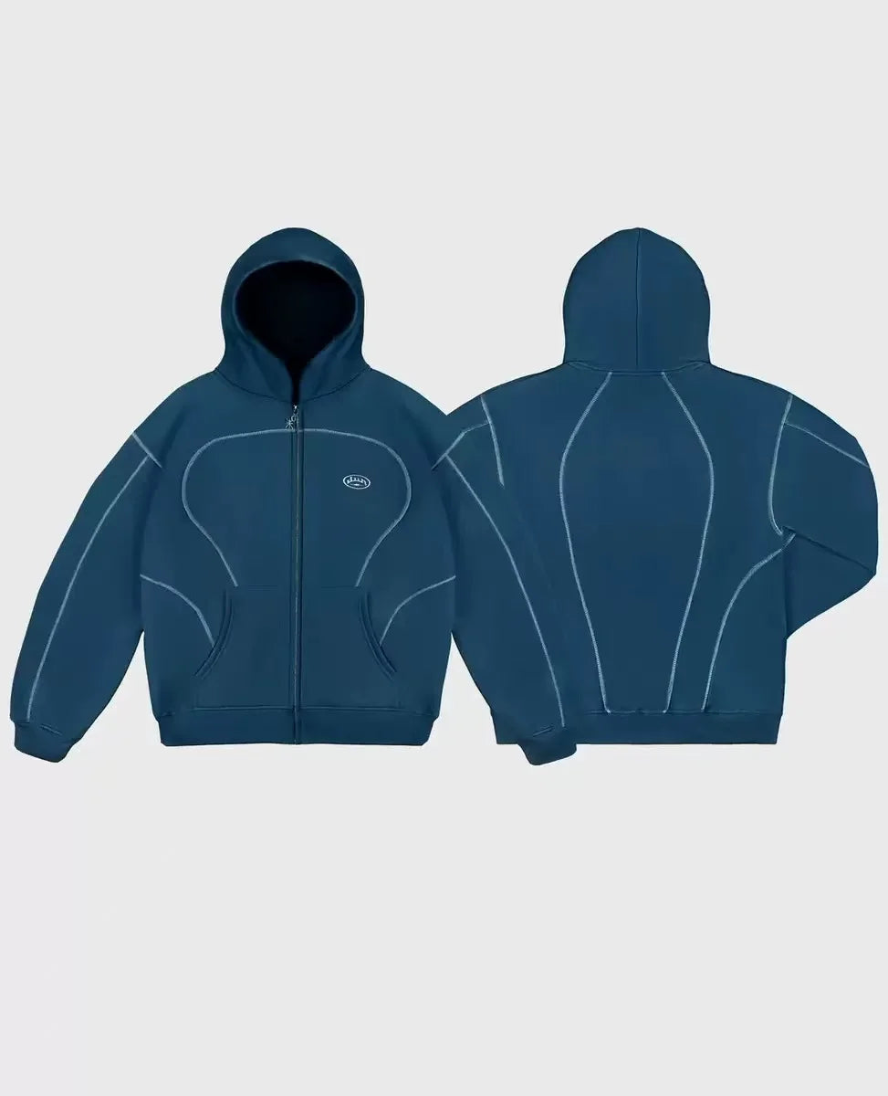 Men’s Hip Hop Hoodie & Co‑ords – Cotton/Polyester, Zipper, Full Sleeve, Print Design