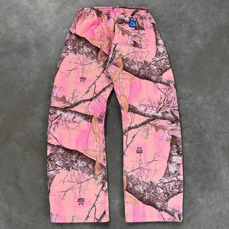 Camouflage Pattern Print Baggy Trousers