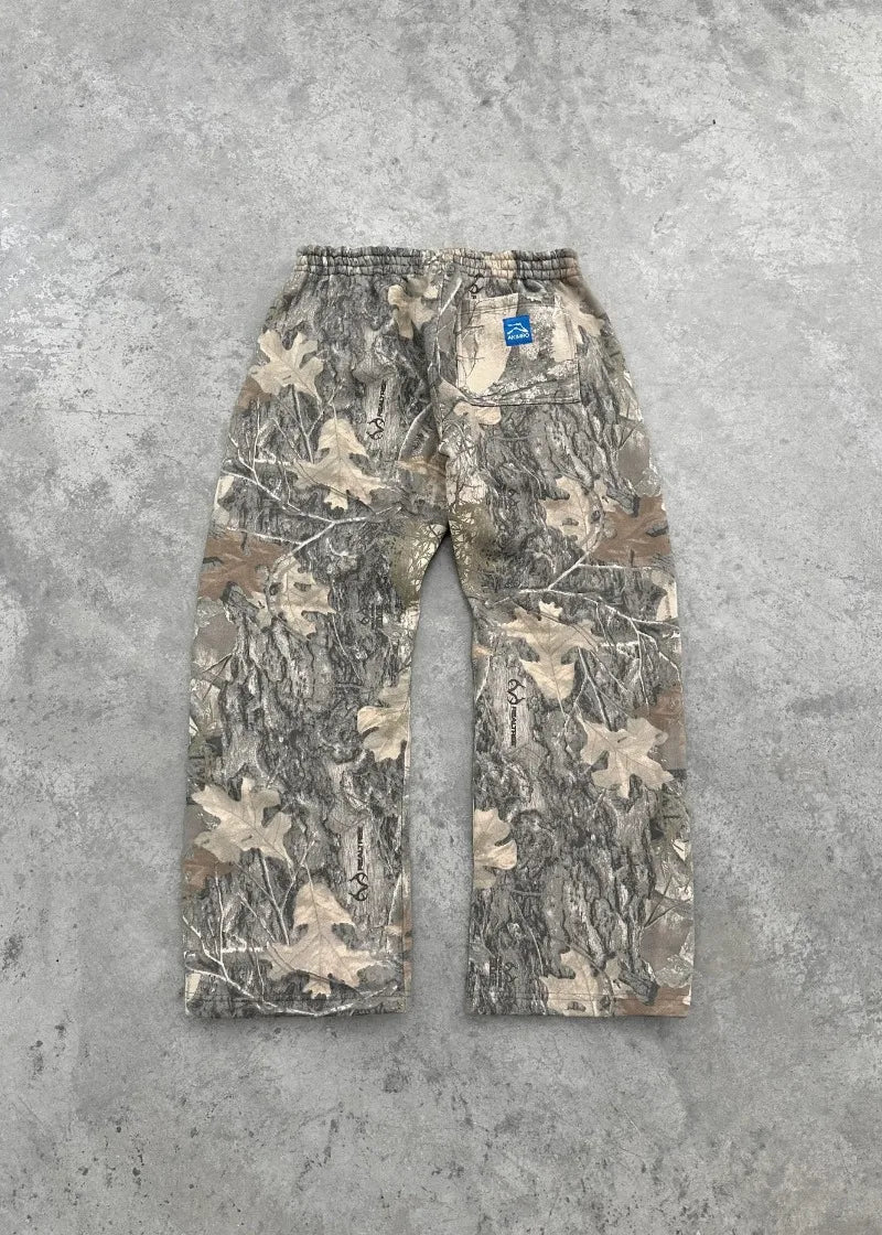 Camouflage Pattern Print Baggy Trousers