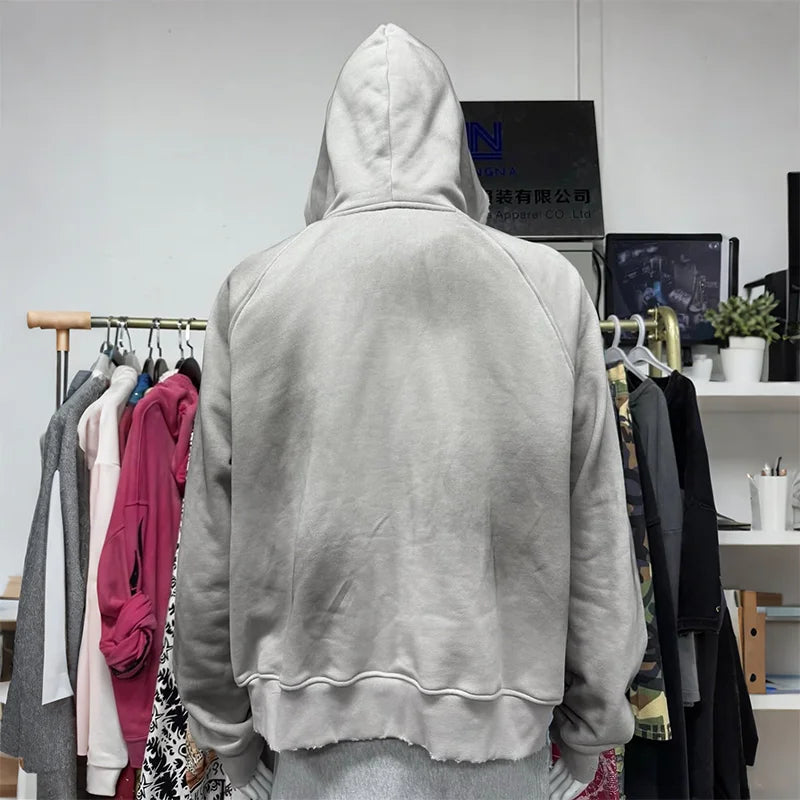 Men’s Casual Printed Zip‑Up Hoodie