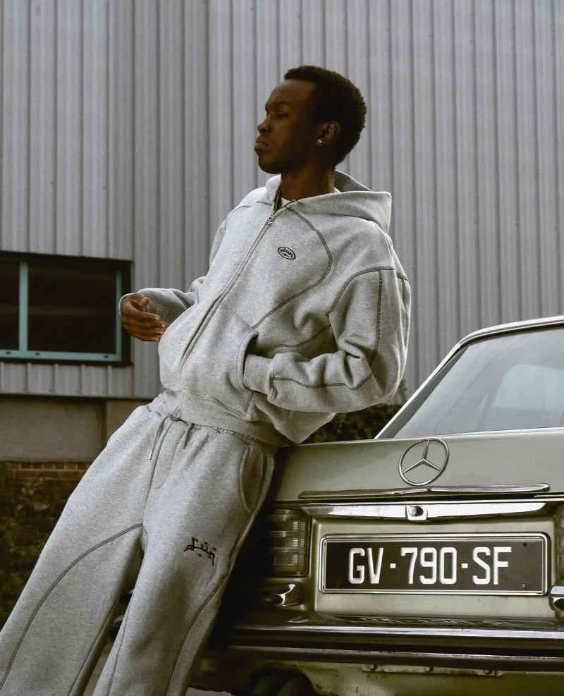 Men’s Hip Hop Hoodie & Co‑ords – Cotton/Polyester, Zipper, Full Sleeve, Print Design